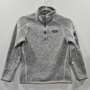 Patagonia Better Sweater‎ Girls Youth Large Size 12 Gray 1/4 Zip Outdoor 65696